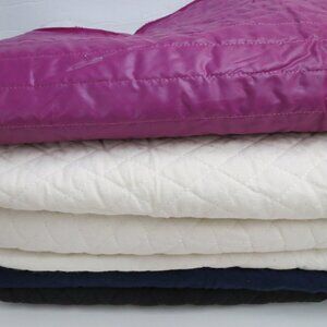Just shy 6 yards Prequilt Fabric Bundle Box -  Purple, Navy Blue, Cream #72